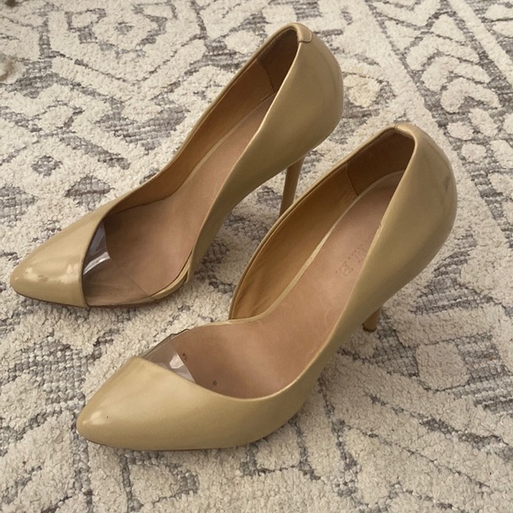 LAMB pumps in nude with clear - Picture 1 of 5